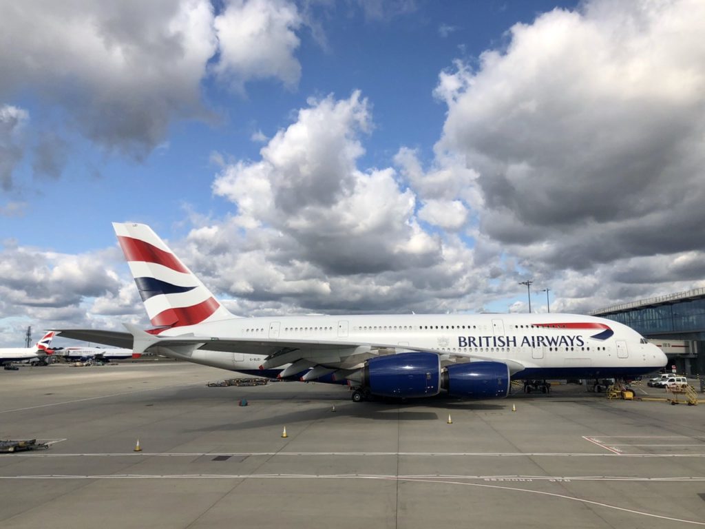 British Airways A380 at London Heathrow Airport