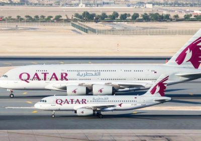 Qatar Airways A380 and A320