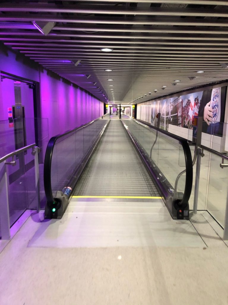 Walkway to Terminal 5B at London Heathrow