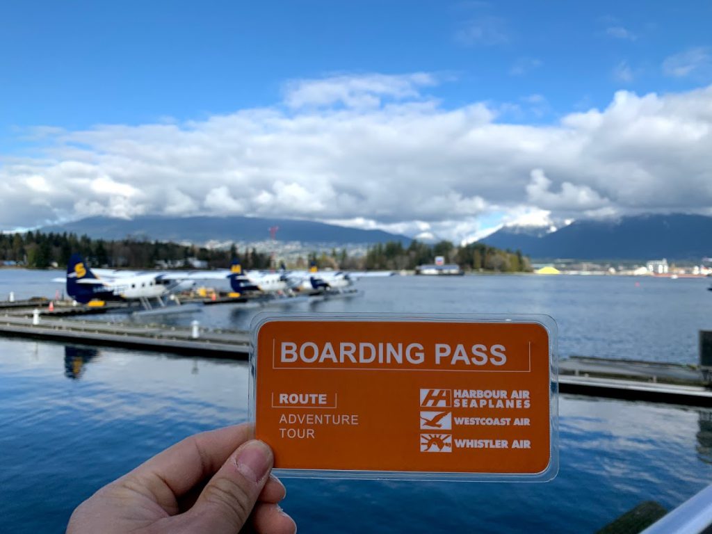 Our orange coloured boarding passes with Harbour Air