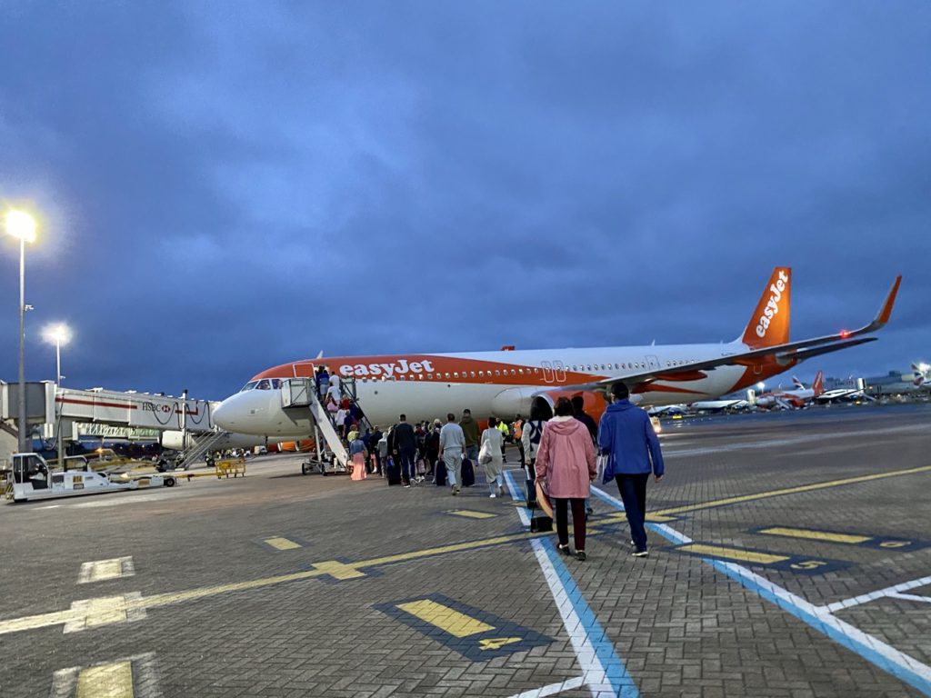 Boarding Easyjet A321 at London Gatwick