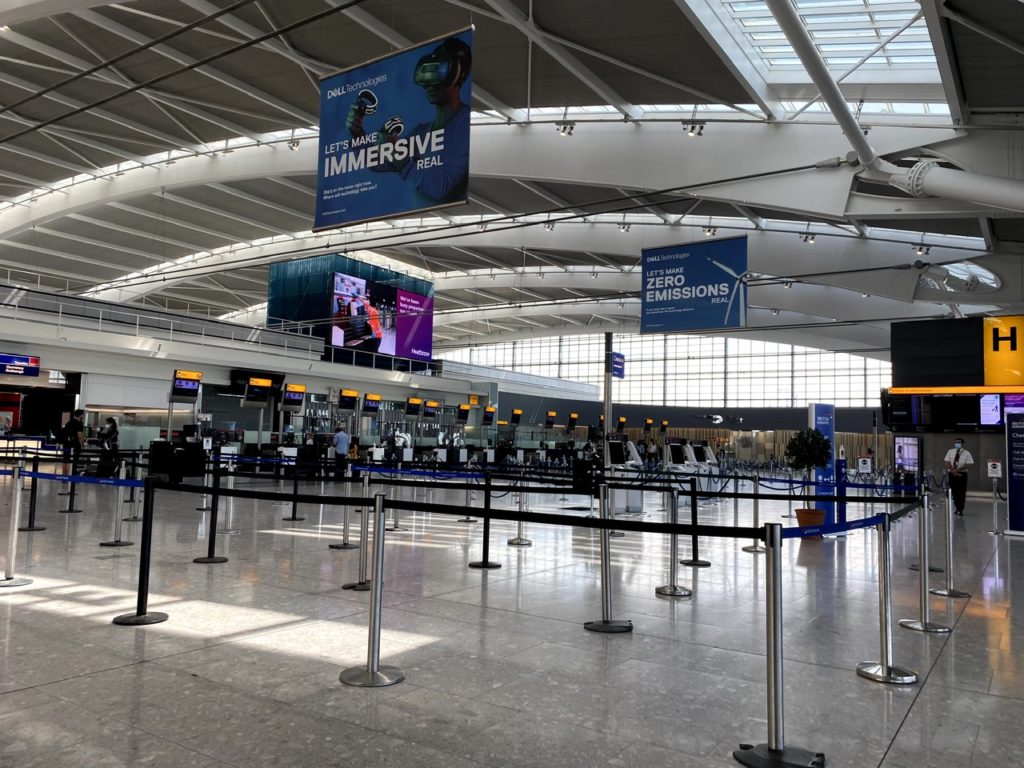Check-in area at Heathrow Terminal 5