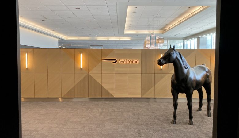 Entrance to BA First lounge at Heathrow Terminal 5
