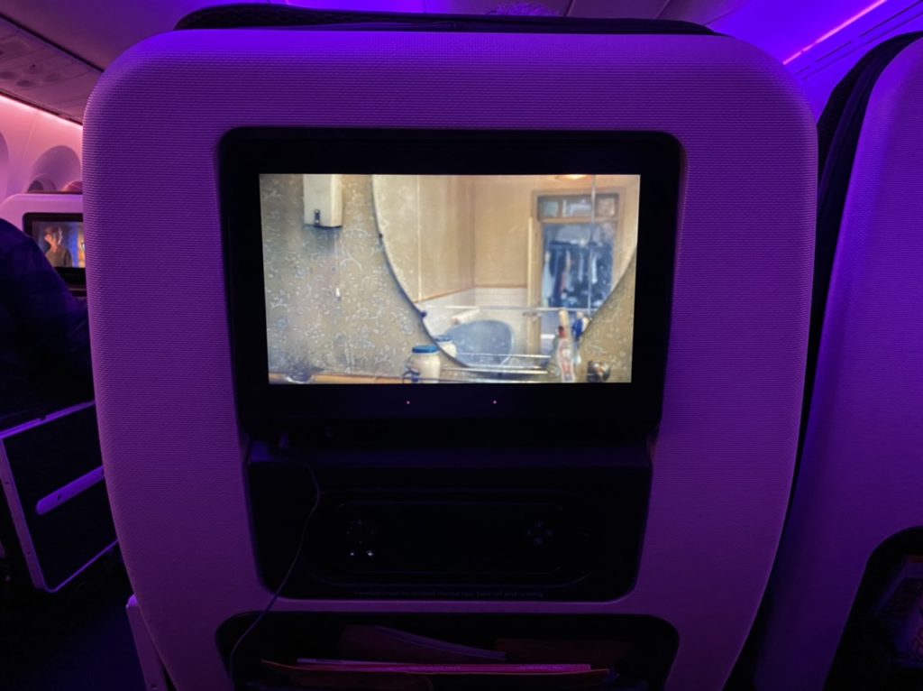 IFE in premium economy on Virgin Atlantic 787