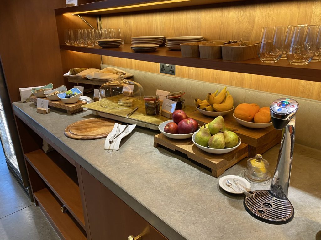 Buffet in Cathay Pacific Lounge