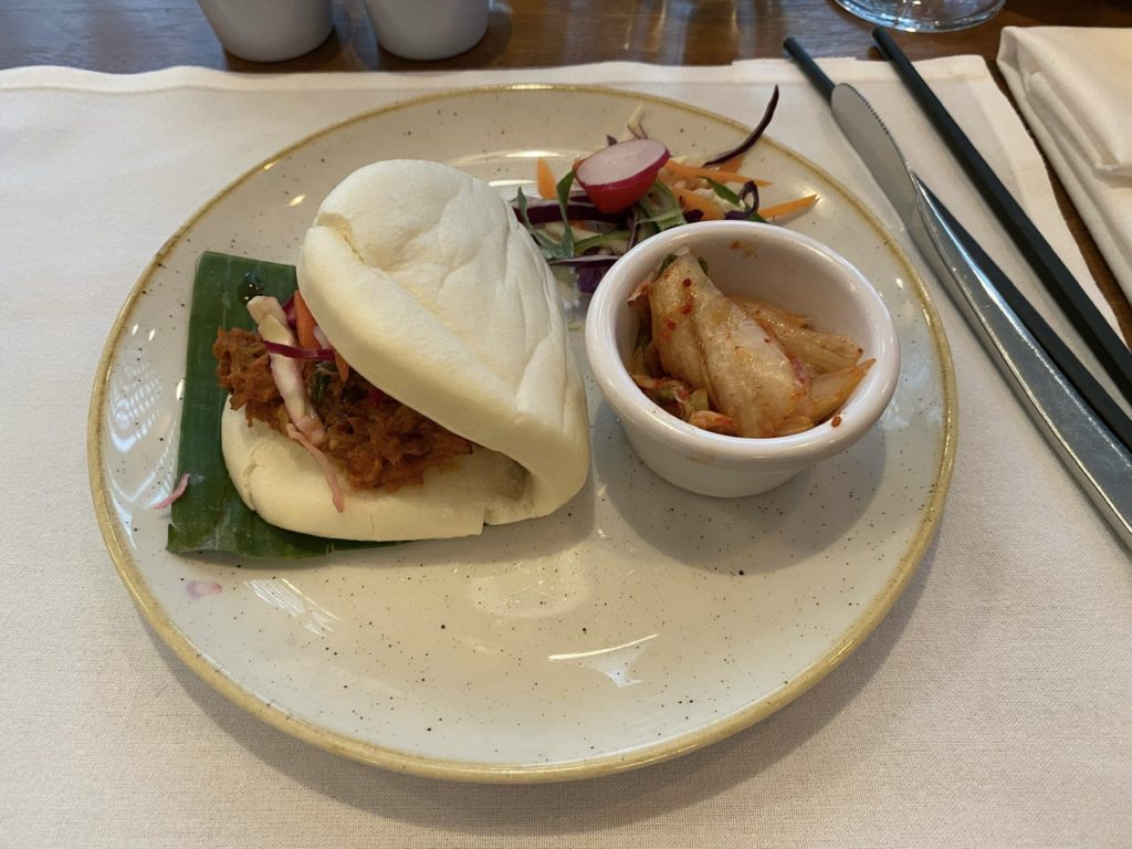 Bao bun in Cathay Pacific Lounge