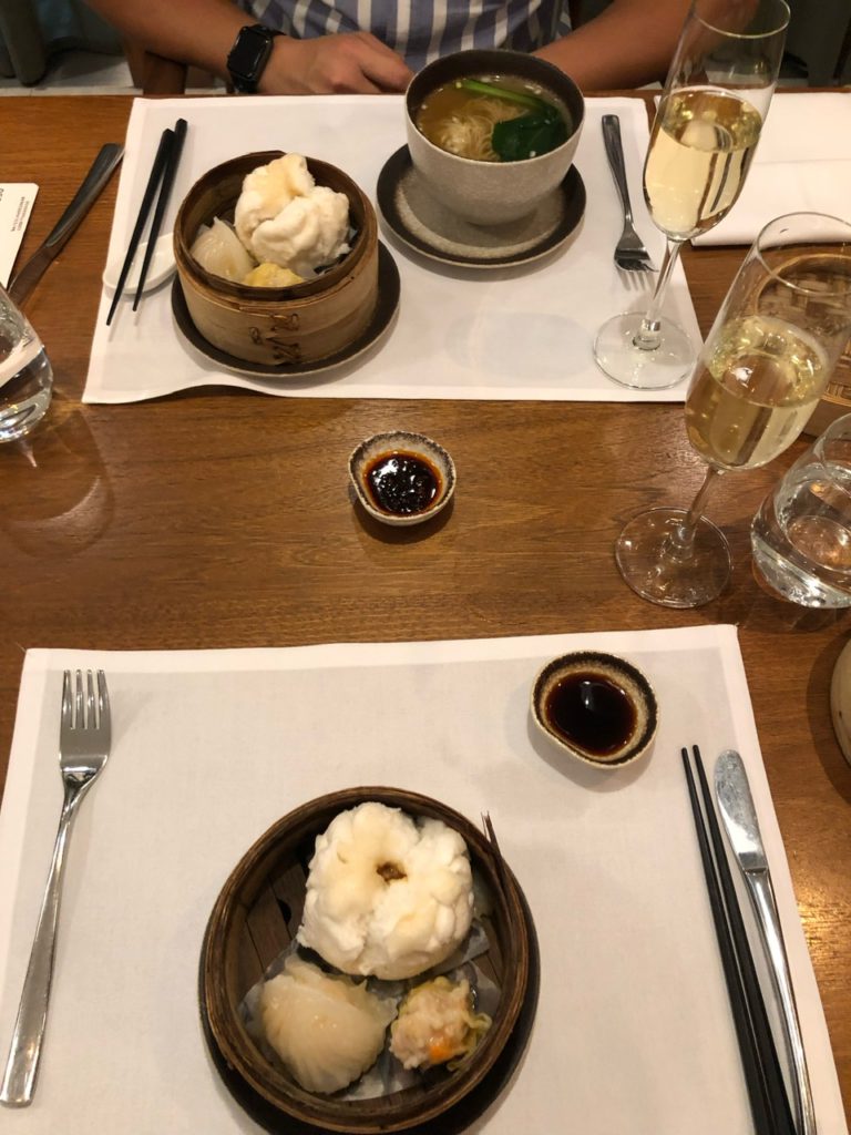 Dim sum in Cathay Pacific Lounge