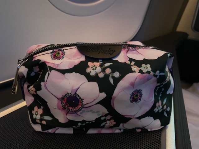 Temperley amenity kit on BA first class