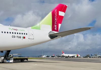 Boarding TAP A330neo using a bus at Lisbon Airport
