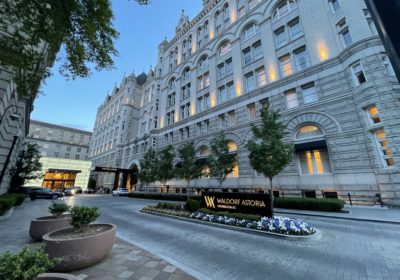 Entrance to the Waldorf Astoria