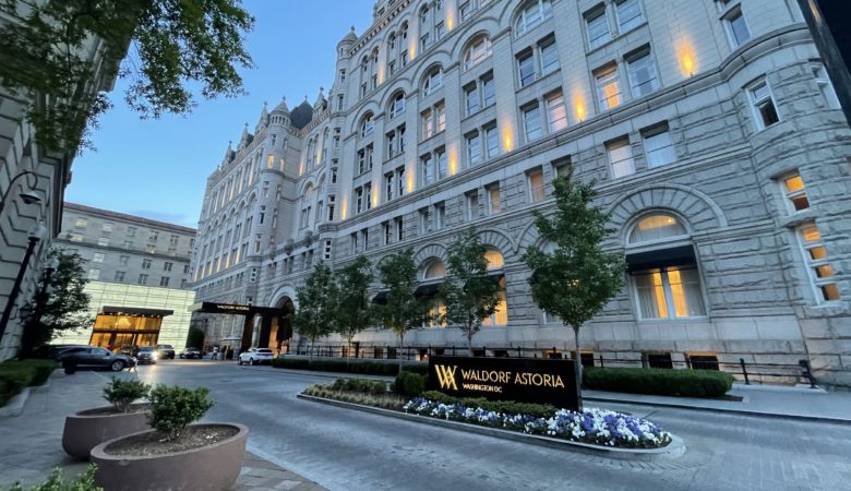 Entrance to the Waldorf Astoria