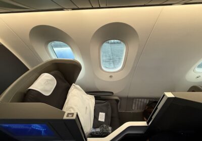 Seat on British Airways 787 Business Class