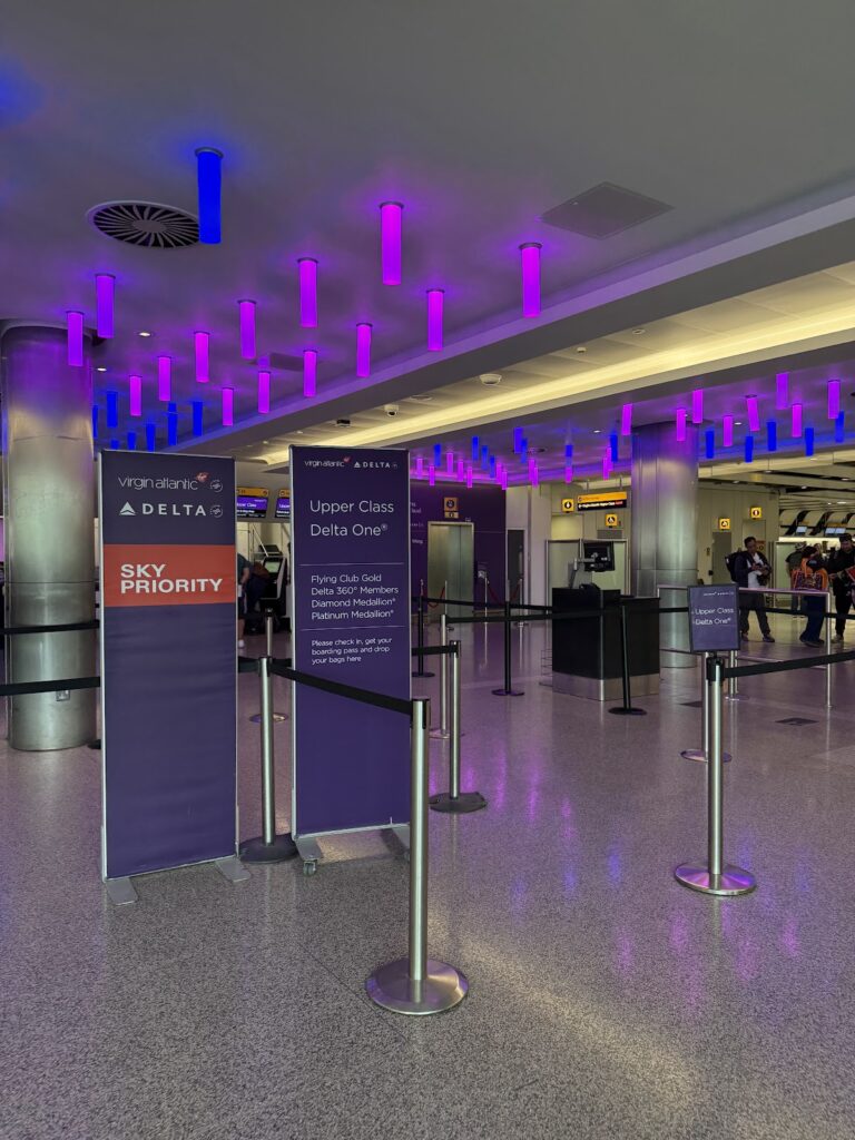 Check-in at LHR for Delta One