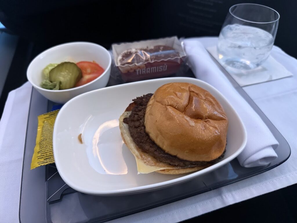 Second meal service in Delta Business Class
