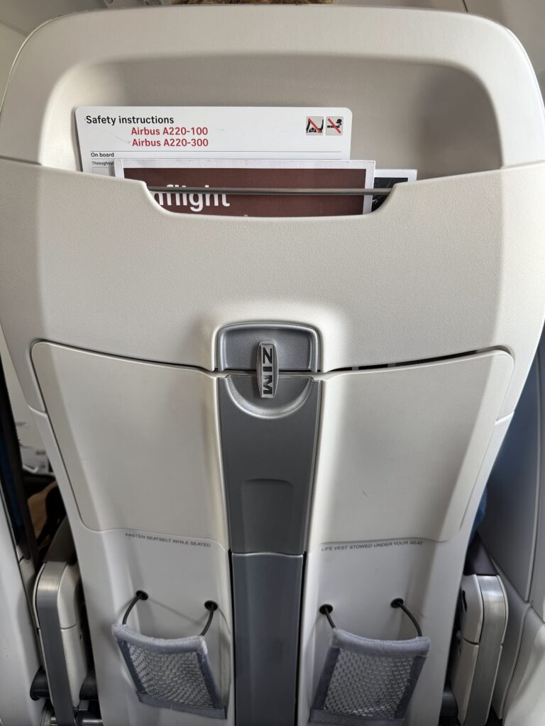 SWISS A220 seat back