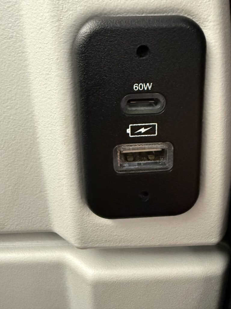 The new 60w USB-C charging outlet is a smart addition