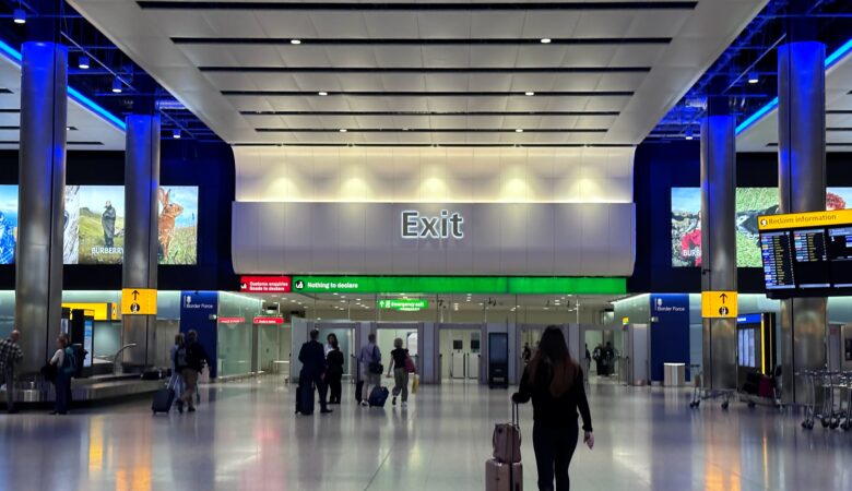 Baggage reclaim and exit at Heathrow Terminal 2
