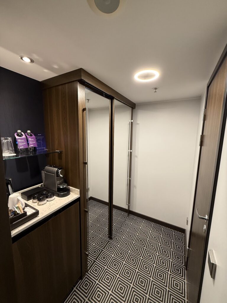Wardrobe in my room at Radisson Blu Hotel Lietuva