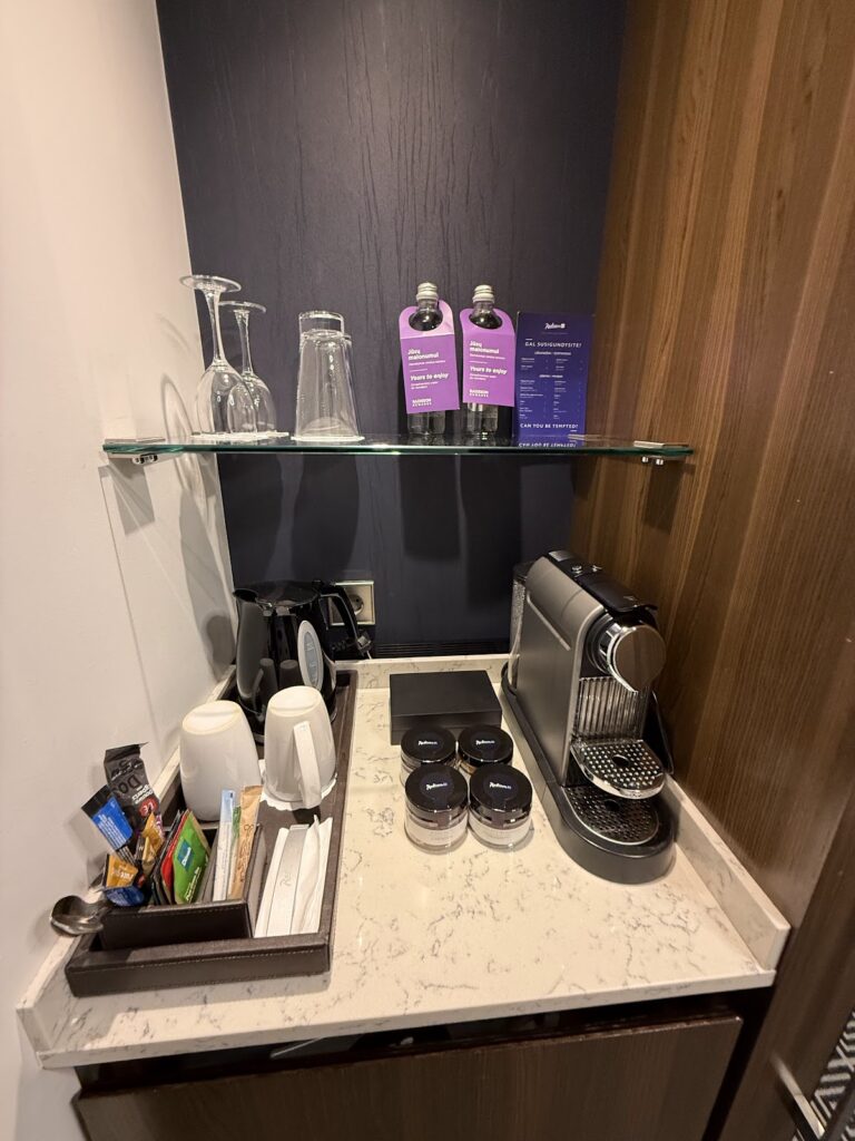 Coffee and mini bar in my room