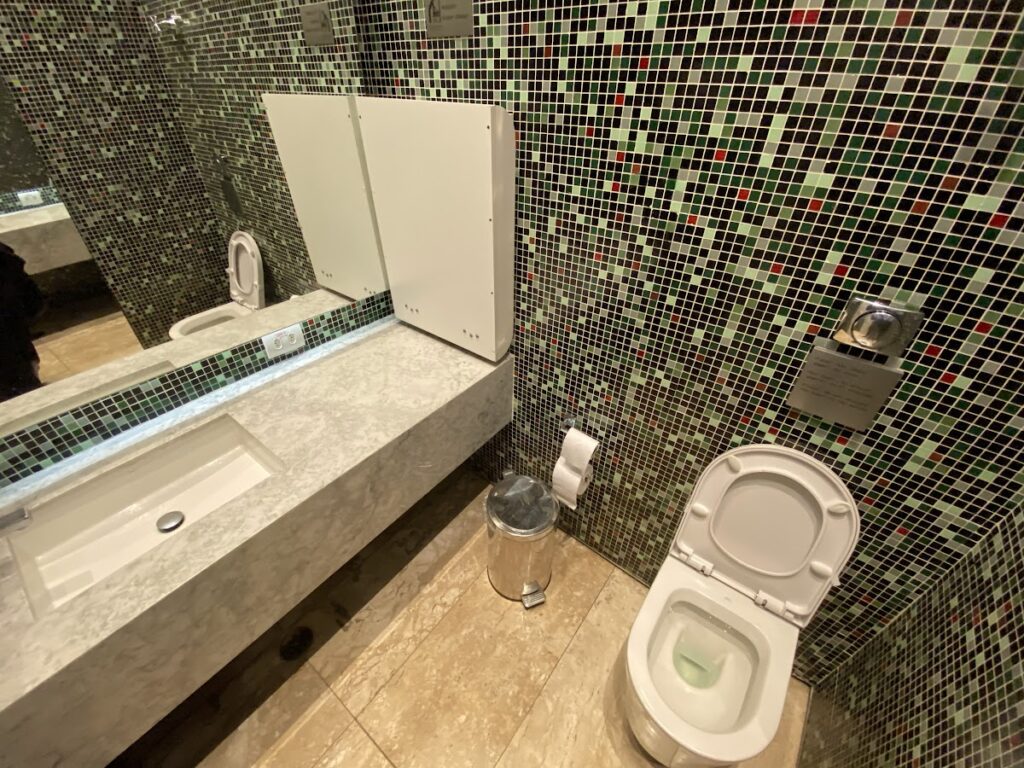 Very private restrooms in the Latam VIP Lounge