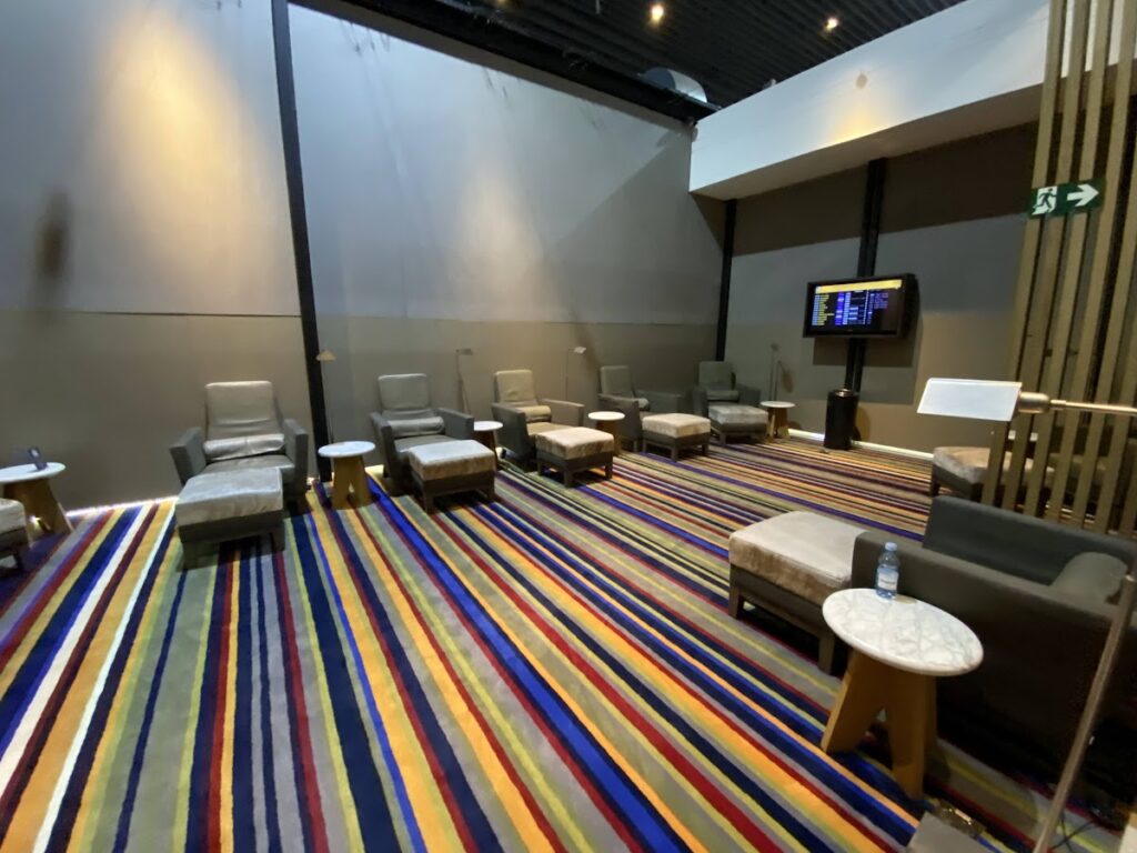 Relaxed/reclined seating in the Latam VIP Lounge