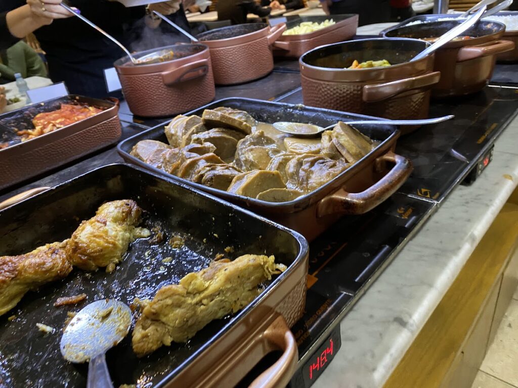 Hot food in Latam VIP Lounge