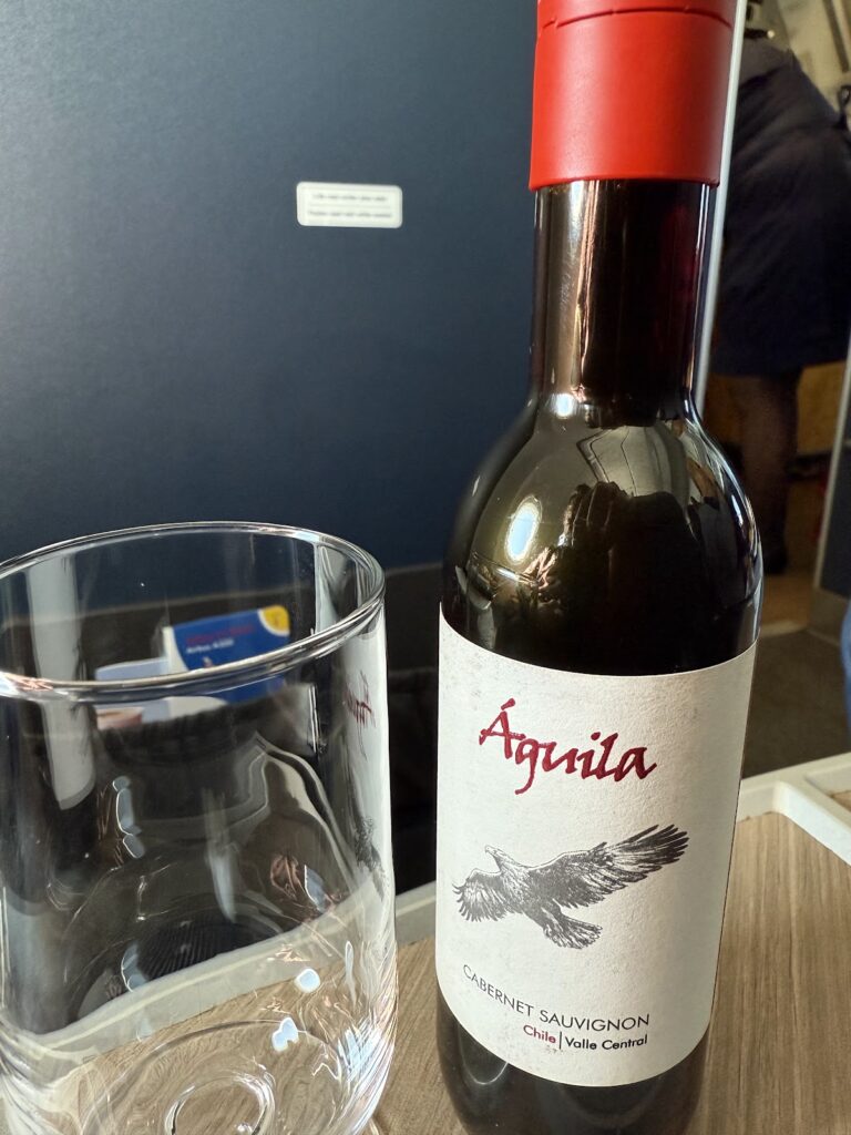 Cabernet Sauvignon wine aboard BA short-haul business class