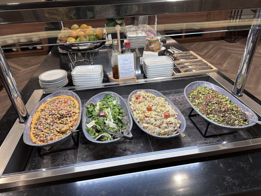 Food in the SilverKris Lounge Heathrow