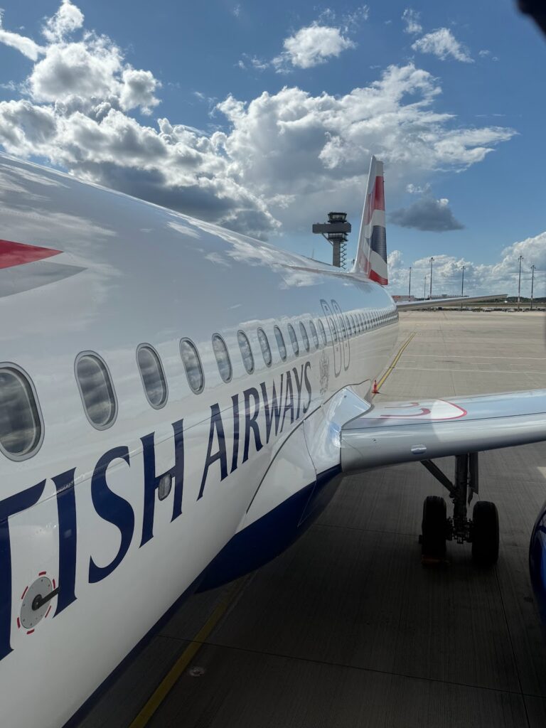 Boarding BA A320neo business class at BER