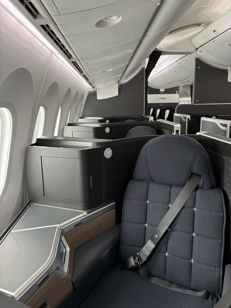 787 Club Suite cabin with new Premium Economy visible in the background