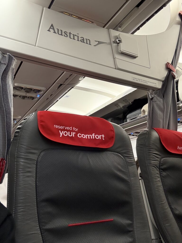 Head rest and cabin divider for Austrian Airlines A320 Business Class