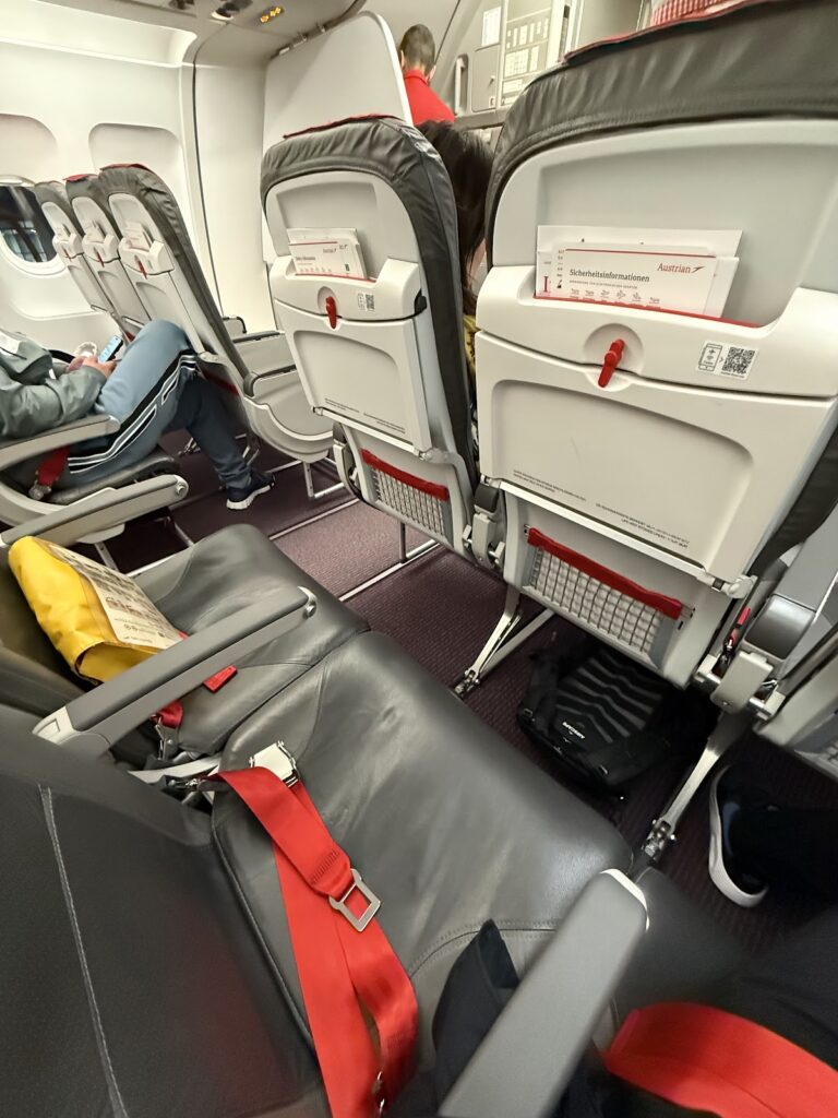 Seat 2F on Austrian Airlines A320 Business Class