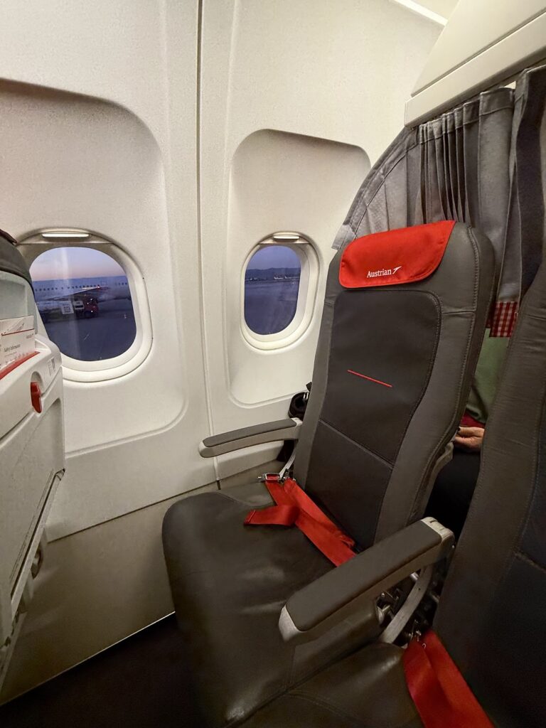 Seat 2F on Austrian Airlines A320 Business Class