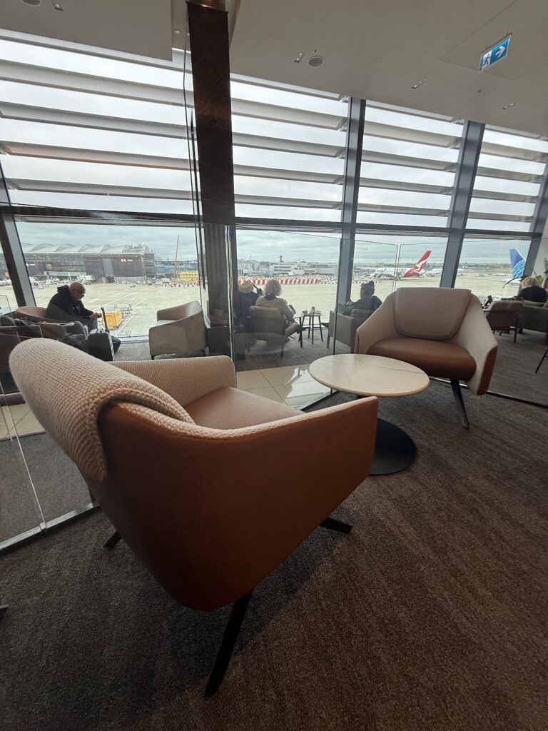Armchair seating in the Maple Leaf Lounge