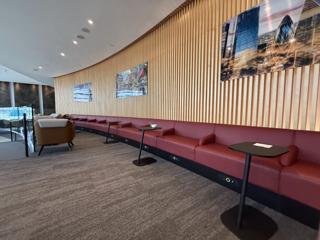 The space in the Air Canada Maple Leaf Lounge