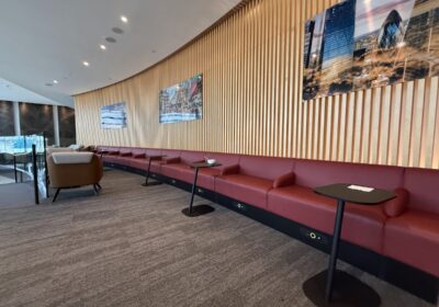 The space in the Air Canada Maple Leaf Lounge