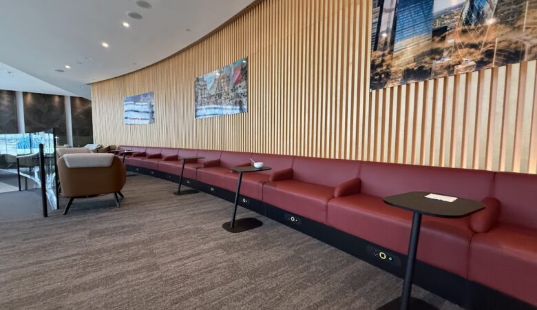 The space in the Air Canada Maple Leaf Lounge