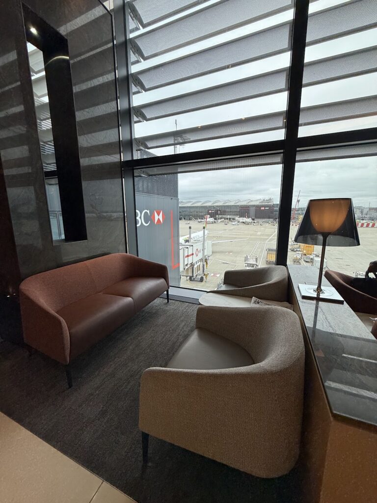 Sofa seating in the Maple Leaf Lounge