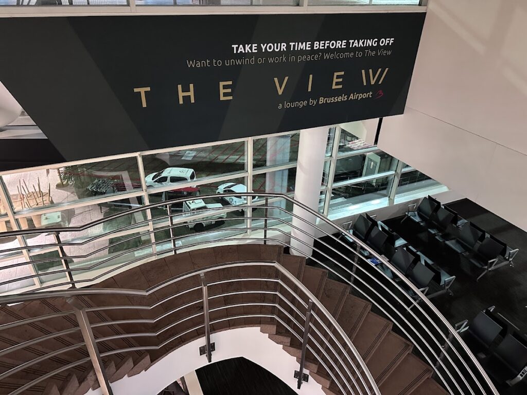 Stairs to The View Lounge Brussels Airport