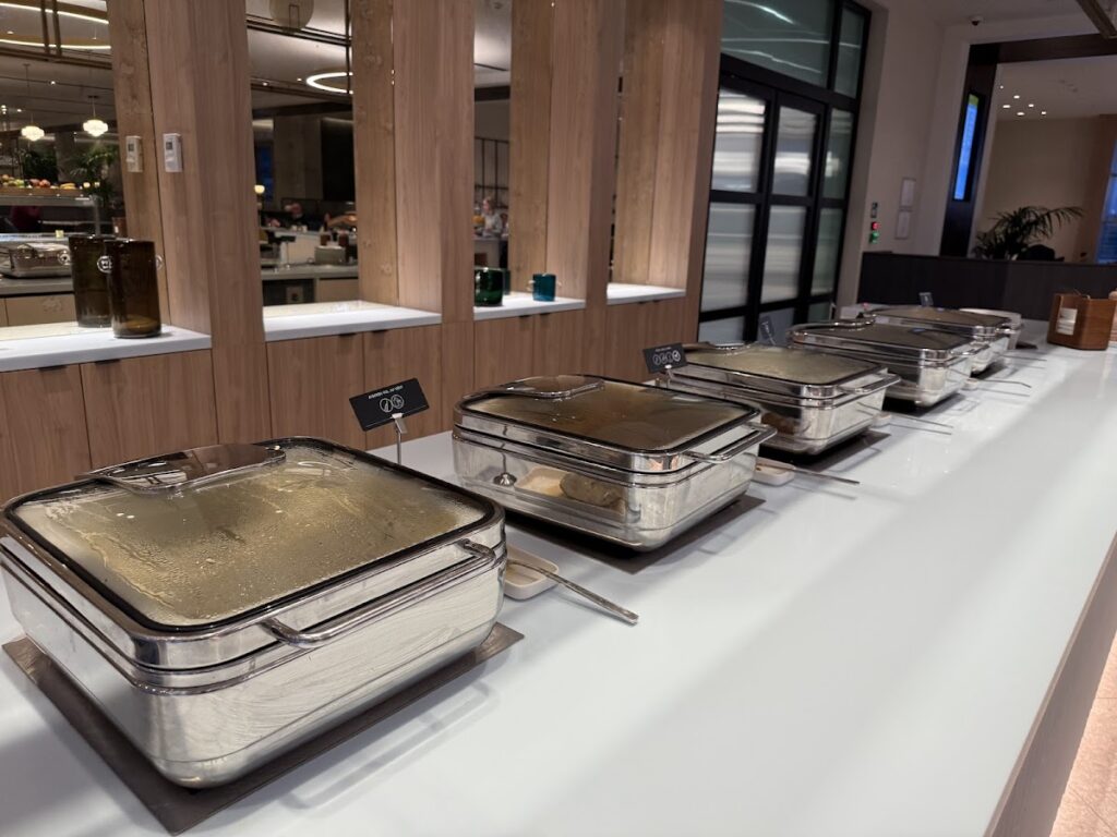 Warm food options at The View Lounge