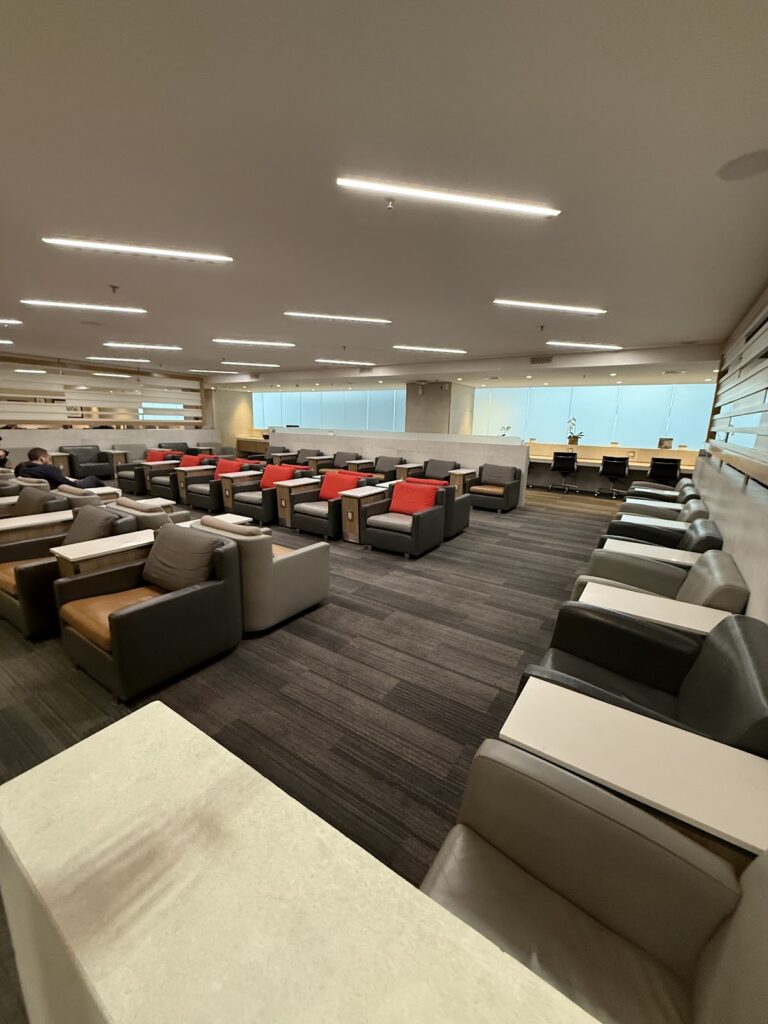 Seating in the American Airlines Lounge São Paulo