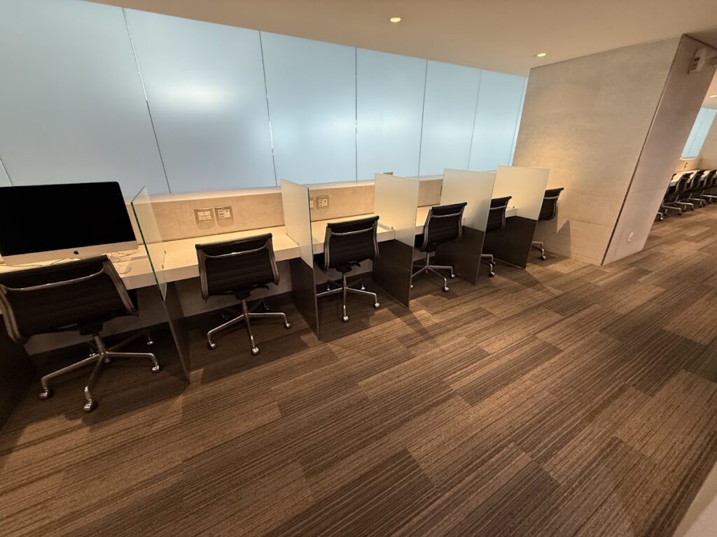 The American Airlines Lounge was great for working