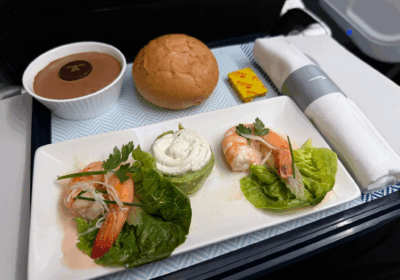 2 prawn "meal on BA Club Europe