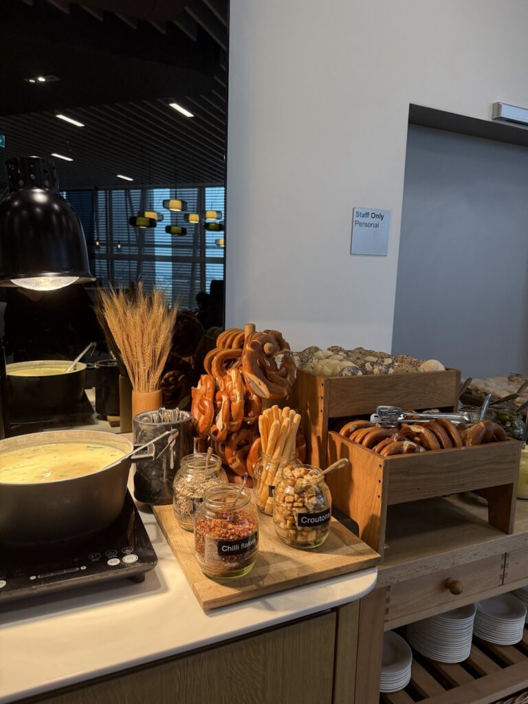 Buffet in the Lufthansa Lounge
