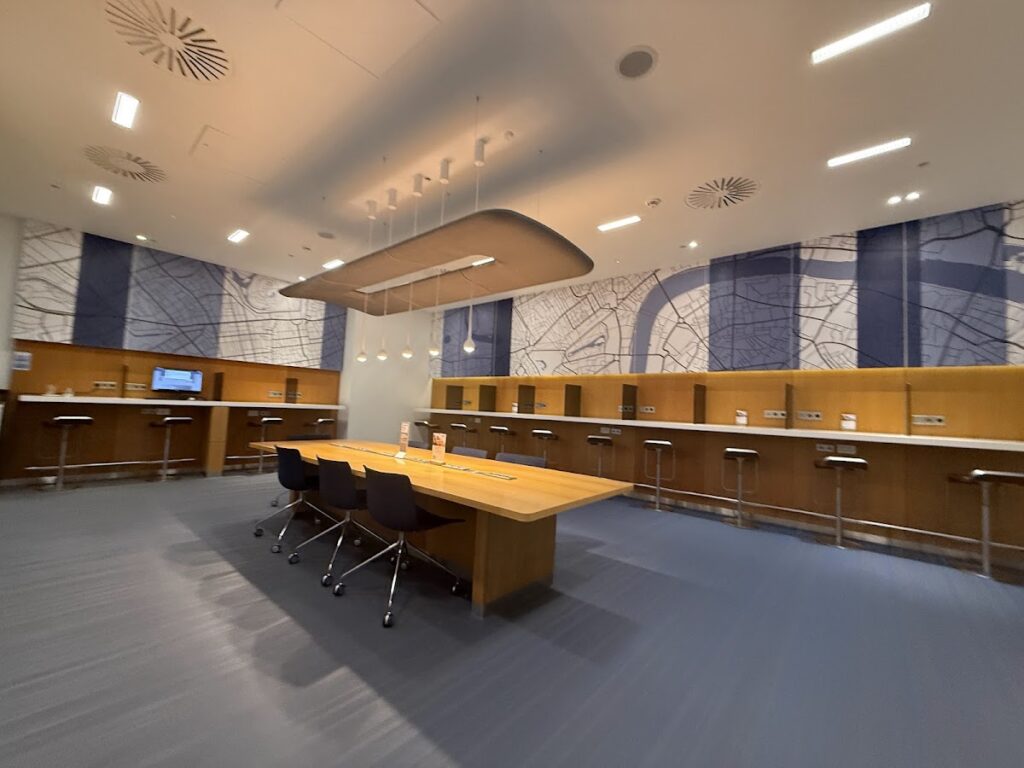 Working in the Lufthansa Lounge London Heathrow