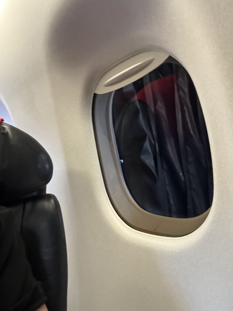 Window next to my seat on LOT E190 Business Class