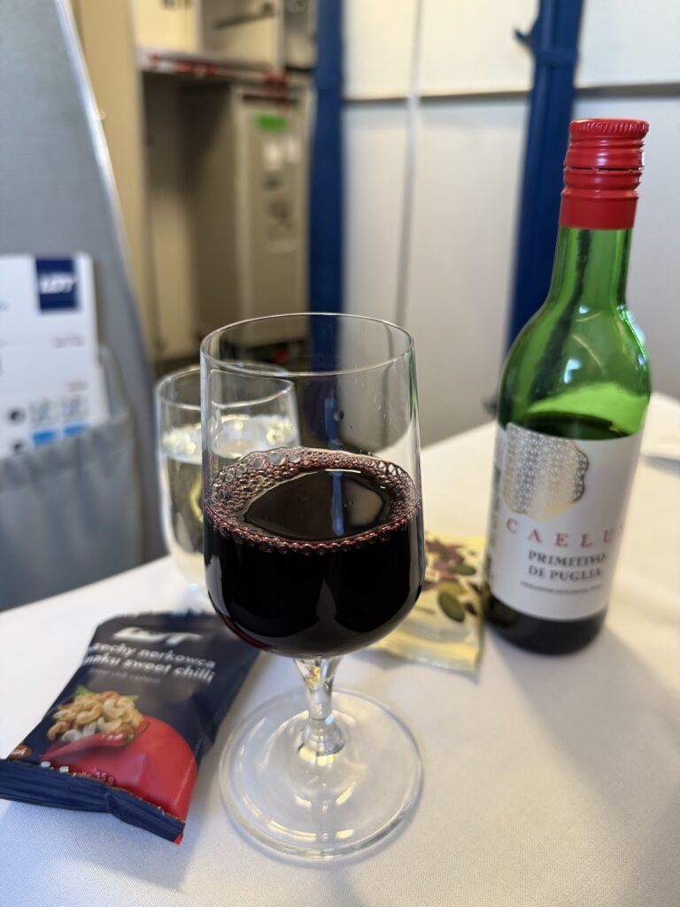 Drinks on LOT Business Class