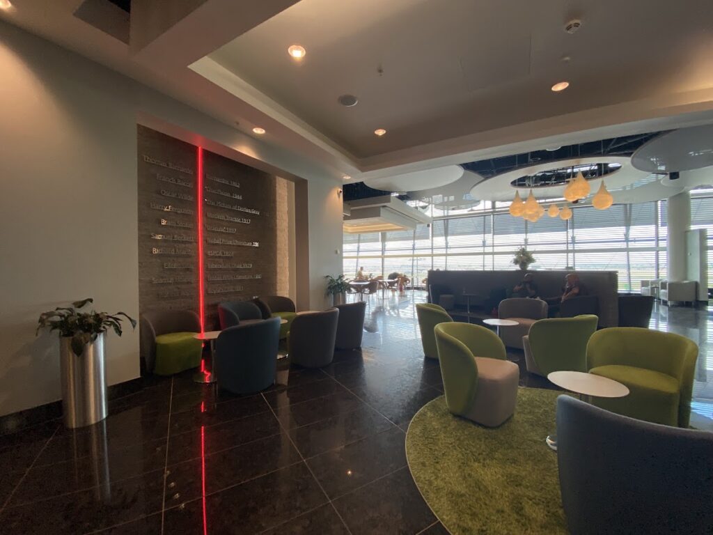 Seating in the Aer Lingus Lounge London Heathrow