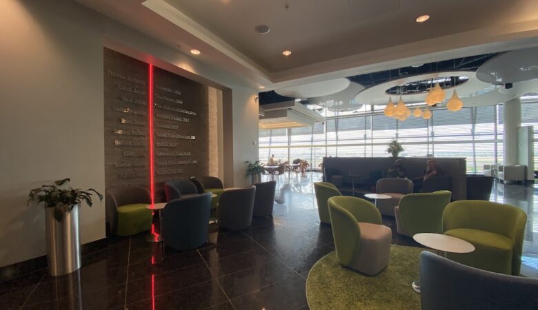 Seating in the Aer Lingus Lounge London Heathrow