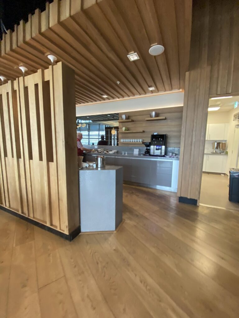 Coffee machine in the Aer Lingus Lounge London Heathrow